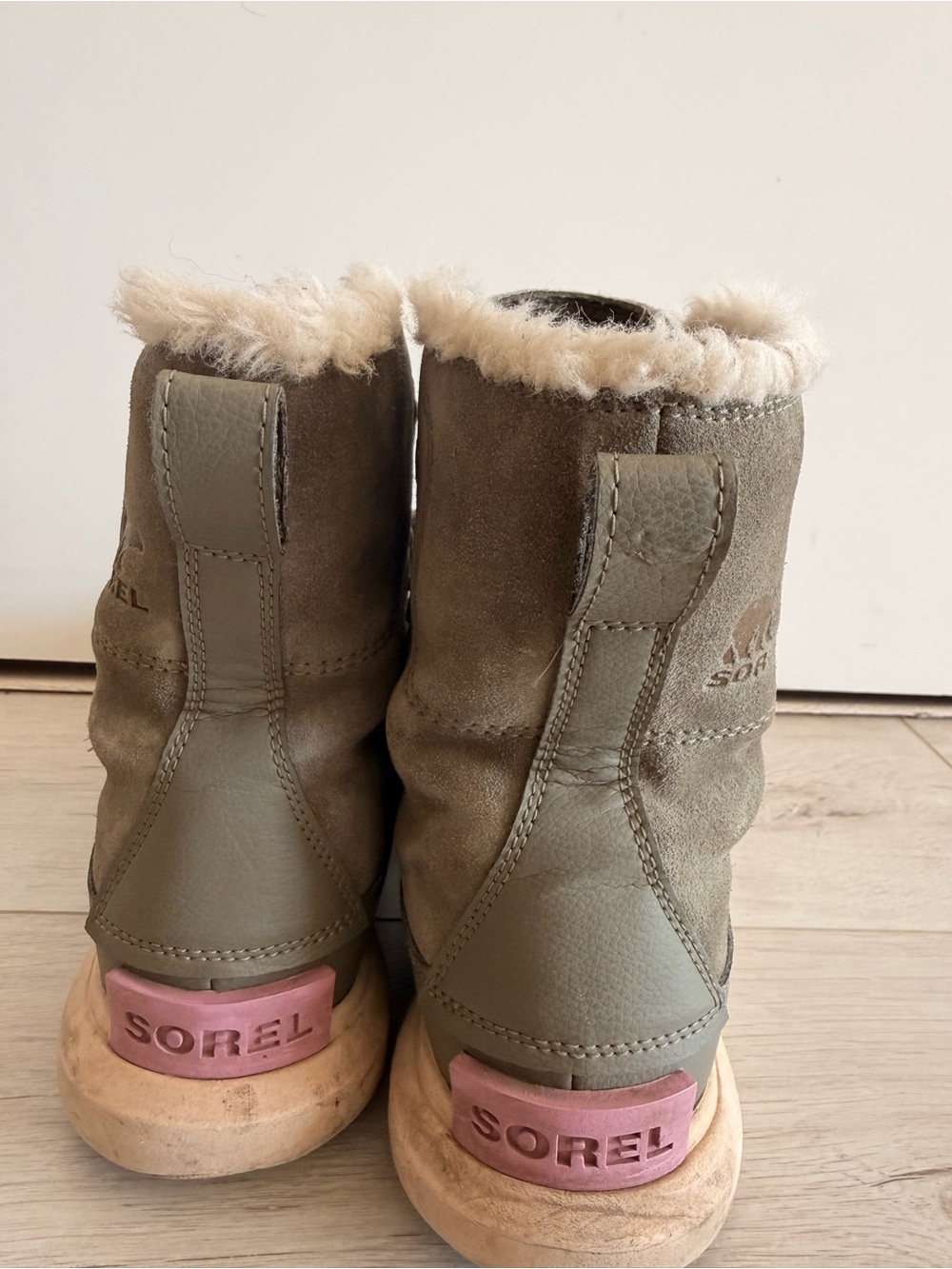 SOREL Women’s Faux Fur-Lined Winter Ankle Boots – Taupe - Picture 3 of 7